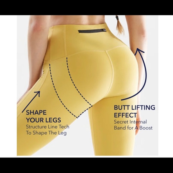 Grey Butt Lift Contour Leggings L - Picture 6 of 6
